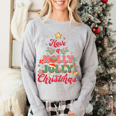 Sandjest Have a Holly Jolly Christmas Sweatshirt, Retro Christmas Sweater, Cute Christmas Sweatshirt, Holly Jolly Hoodie, Christmas Gifts
