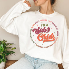 Sandjest Thanksgiving T-Shirt I’m a Side Chick Gift for Women Girl Friend