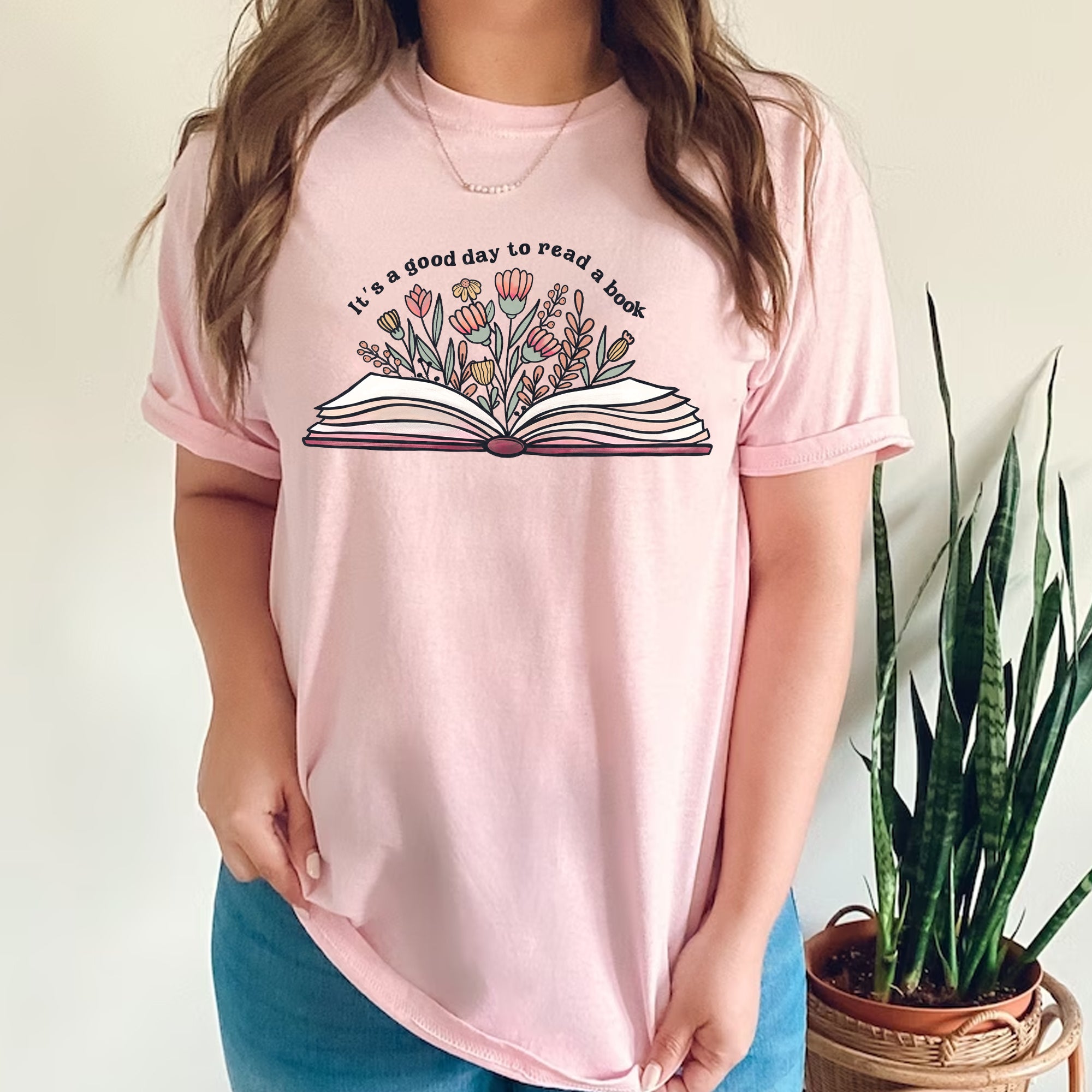 Sandjest Book Lovers Shirt, It's A Good Day To Read A Book, Gift For Bookworms, Gift For Librarians, Bookish Shirt, Flower Books Shirt, Teacher Gift