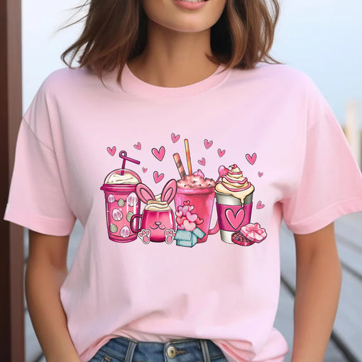 Sandjest Womens Valentines Day Shirt, Valentine Coffee Tshirt, Womens Valentines Day Shirt, Valentines Day Shirt, Valentines Tee