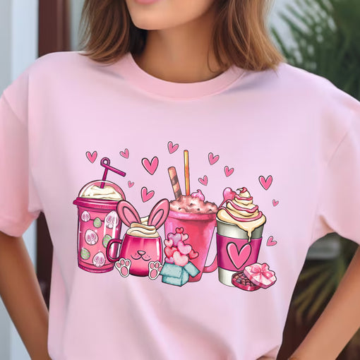 Sandjest Womens Valentines Day Shirt, Valentine Coffee Tshirt, Womens Valentines Day Shirt, Valentines Day Shirt, Valentines Tee