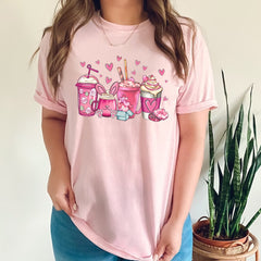 Sandjest Womens Valentines Day Shirt, Valentine Coffee Tshirt, Womens Valentines Day Shirt, Valentines Day Shirt, Valentines Tee