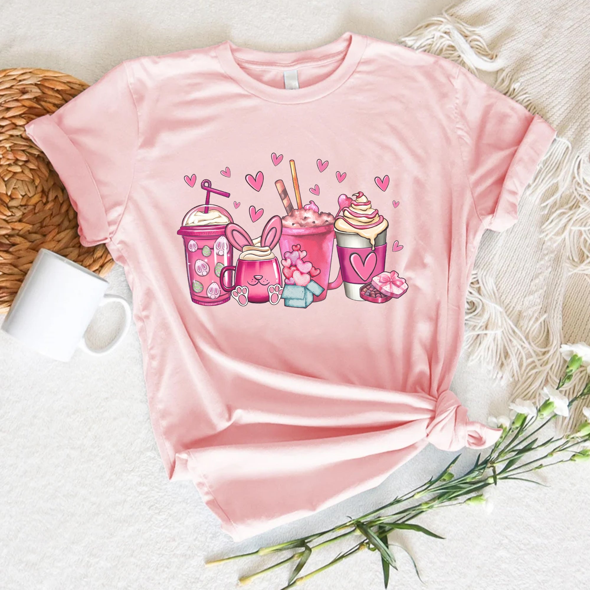 Sandjest Womens Valentines Day Shirt, Valentine Coffee Tshirt, Womens Valentines Day Shirt, Valentines Day Shirt, Valentines Tee
