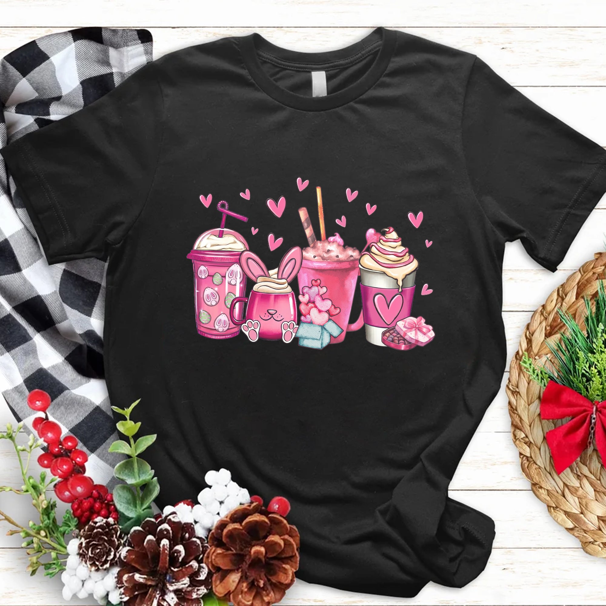Sandjest Womens Valentines Day Shirt, Valentine Coffee Tshirt, Womens Valentines Day Shirt, Valentines Day Shirt, Valentines Tee