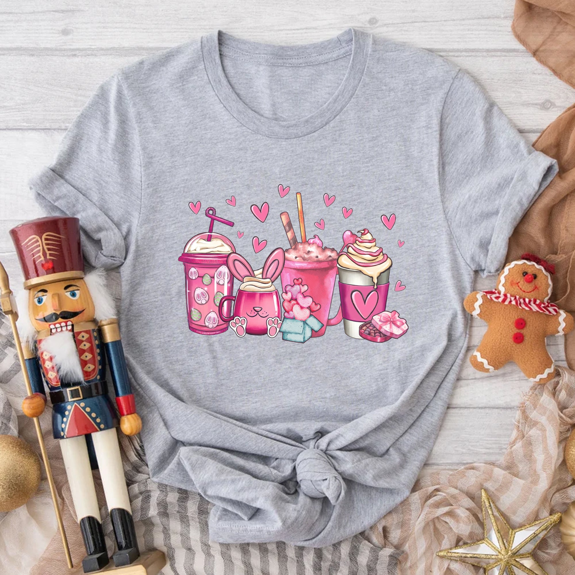 Sandjest Womens Valentines Day Shirt, Valentine Coffee Tshirt, Womens Valentines Day Shirt, Valentines Day Shirt, Valentines Tee
