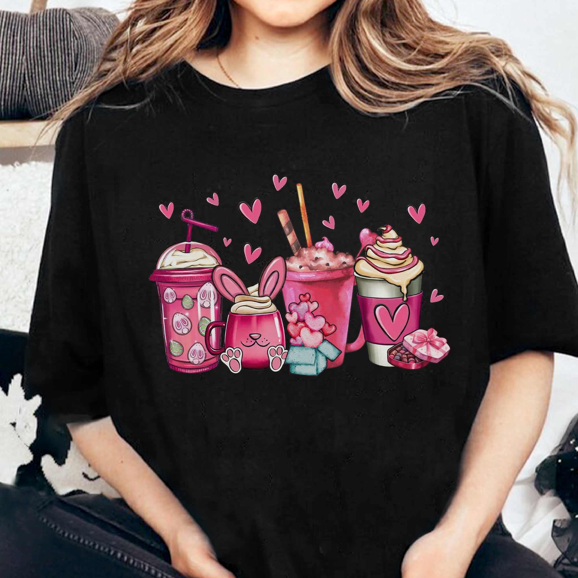Sandjest Womens Valentines Day Shirt, Valentine Coffee Tshirt, Womens Valentines Day Shirt, Valentines Day Shirt, Valentines Tee