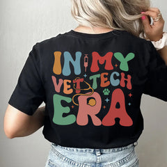 Sandjest Vet Tech T-Shirt in My Vet Tech Era Gift for Women Girl Friend