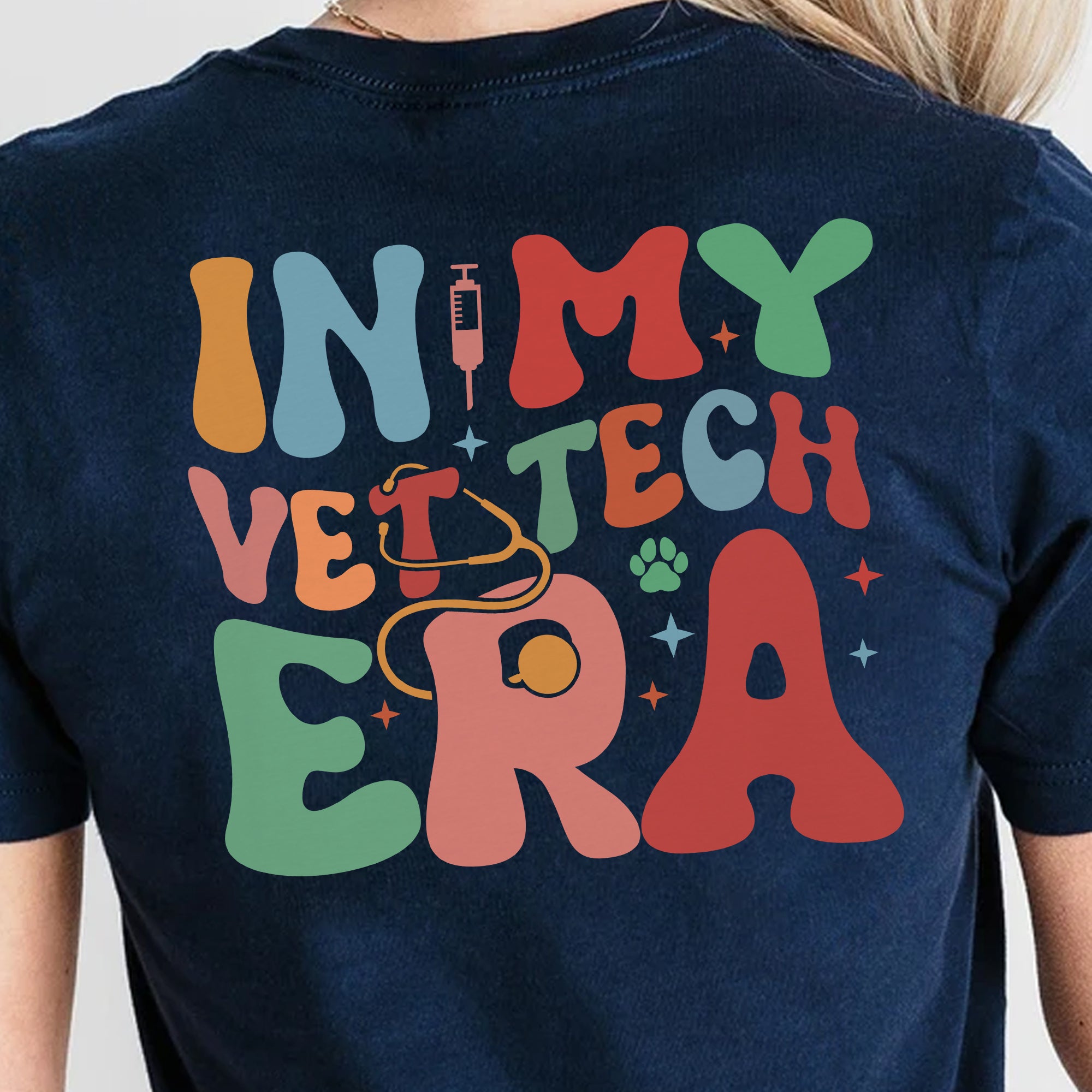 Sandjest Vet Tech T-Shirt in My Vet Tech Era Gift for Women Girl Friend