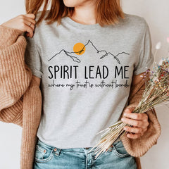 Sandjest Christian T-Shirt Spirit Lead Me Gift for Jesus Lover Bible Lover