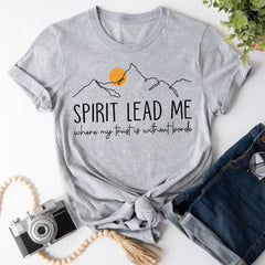 Sandjest Christian T-Shirt Spirit Lead Me Gift for Jesus Lover Bible Lover