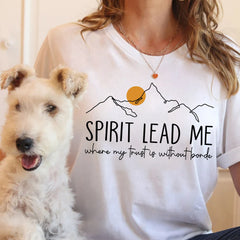 Sandjest Christian T-Shirt Spirit Lead Me Gift for Jesus Lover Bible Lover