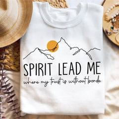 Sandjest Christian T-Shirt Spirit Lead Me Gift for Jesus Lover Bible Lover