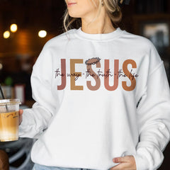 Sandjest Christian T-Shirt Jesus the Way the Truth the Life Gift for Women Girl Friend Boy Men
