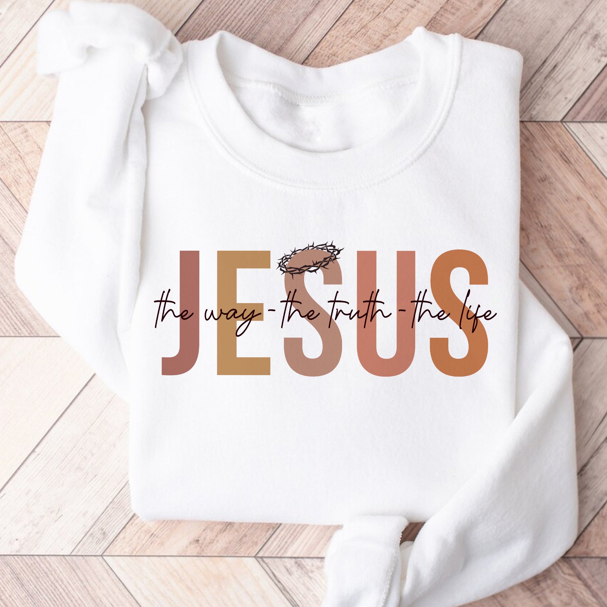 Sandjest Christian T-Shirt Jesus the Way the Truth the Life Gift for Women Girl Friend Boy Men