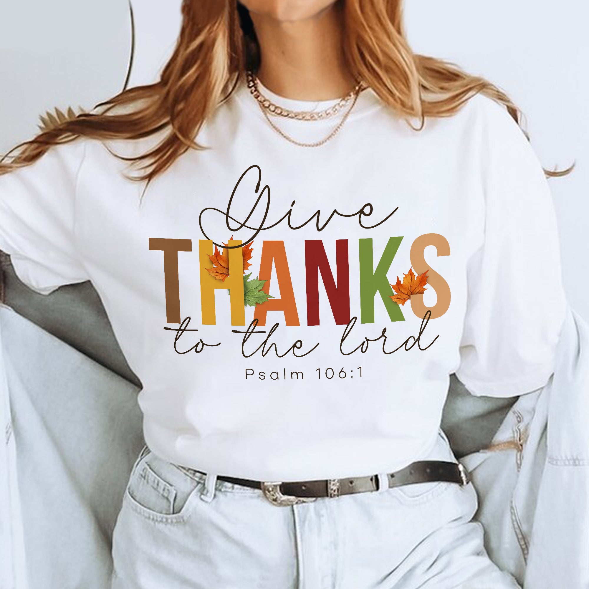 Sandjest Give Thanks To The Lord Shirt, Thankful Shirt, Bible Verse Shirt, Thanksgiving Gift For Religious, Church Shirt, Christian Shirt, Blessed Tee