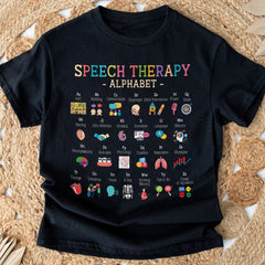 Sandjest T-Shirt Speech Therapy Alphabet Gift for Women Friend