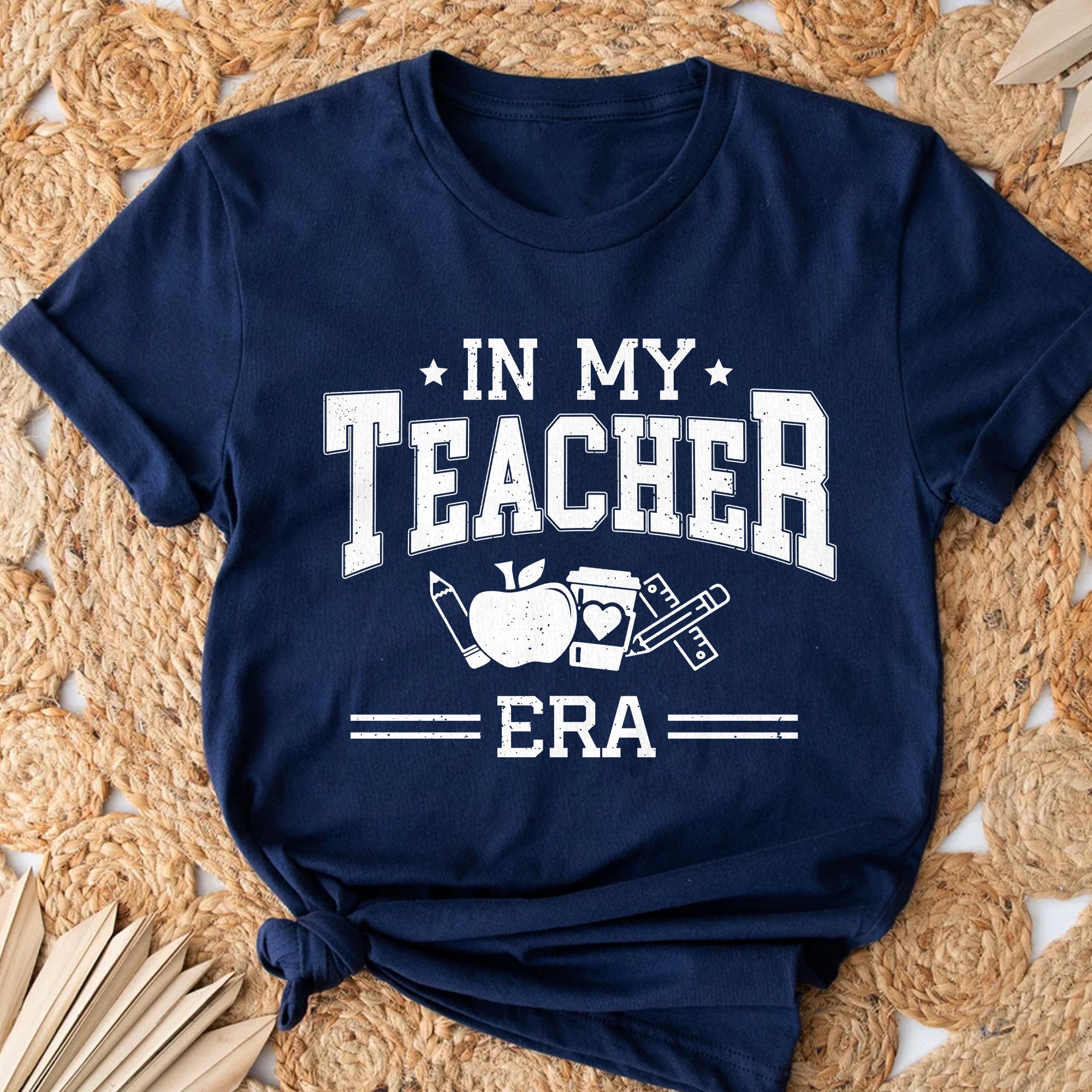 Sandjest In My Teacher Era Shirt Gift for Teachers Librarian T-Shirt for Women Girl Friend