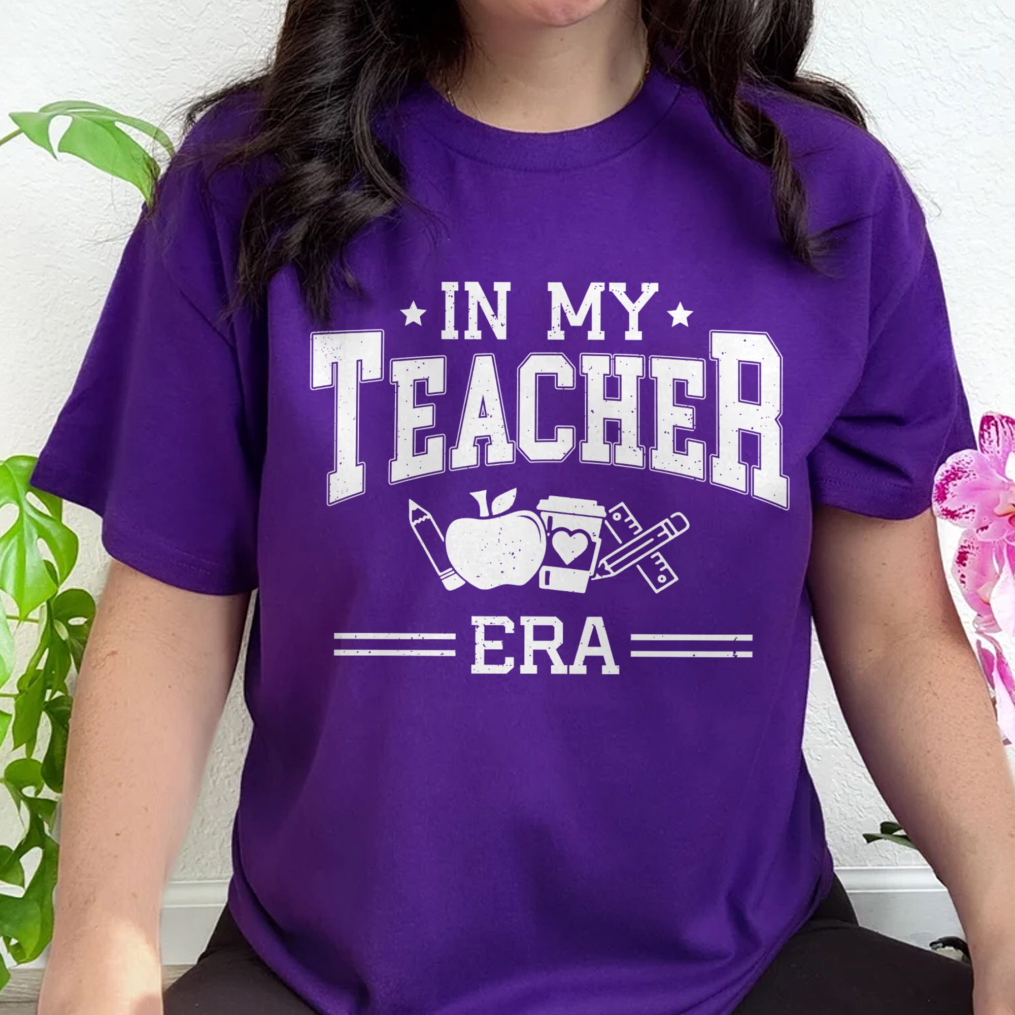 Sandjest In My Teacher Era Shirt Gift for Teachers Librarian T-Shirt for Women Girl Friend