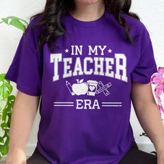 Sandjest In My Teacher Era Shirt Gift for Teachers Librarian T-Shirt for Women Girl Friend
