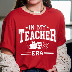Sandjest In My Teacher Era Shirt Gift for Teachers Librarian T-Shirt for Women Girl Friend