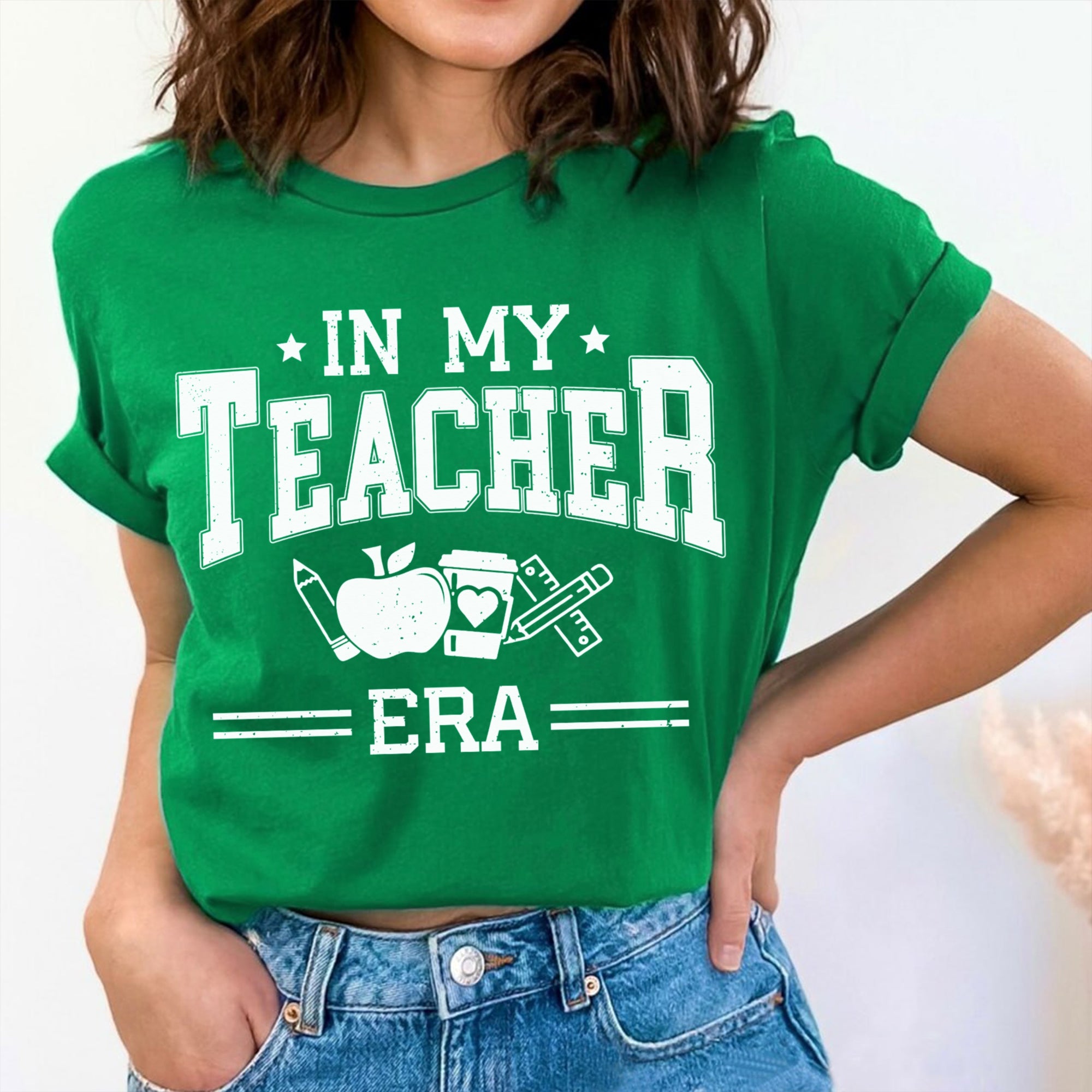 Sandjest In My Teacher Era Shirt Gift for Teachers Librarian T-Shirt for Women Girl Friend
