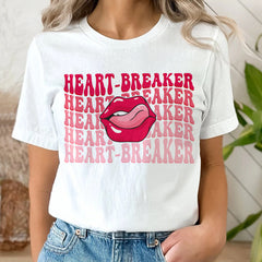 Sandjest Funny Valentine T-Shirt Heart-Breaker Gift for Friend Women Girl