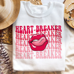 Sandjest Funny Valentine T-Shirt Heart-Breaker Gift for Friend Women Girl