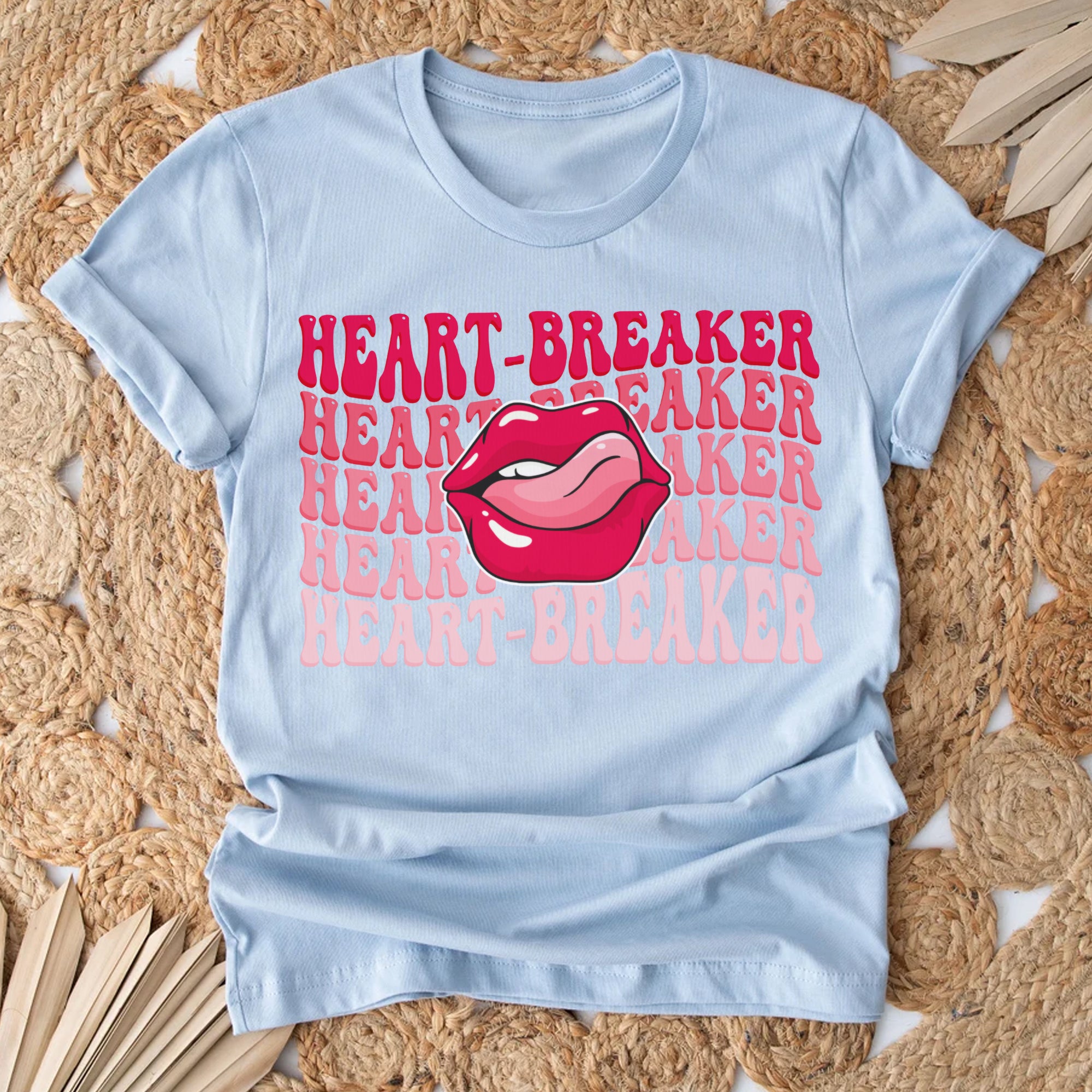Sandjest Funny Valentine T-Shirt Heart-Breaker Gift for Friend Women Girl