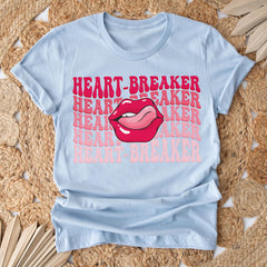 Sandjest Funny Valentine T-Shirt Heart-Breaker Gift for Friend Women Girl