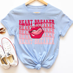 Sandjest Funny Valentine T-Shirt Heart-Breaker Gift for Friend Women Girl