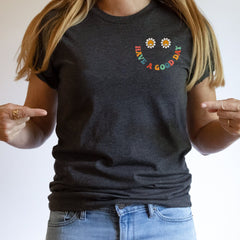 Sandjest I Hope You Have a Good Day Shirt Motivational Tee Groovy Retro Style Gift for Women Girl Friends