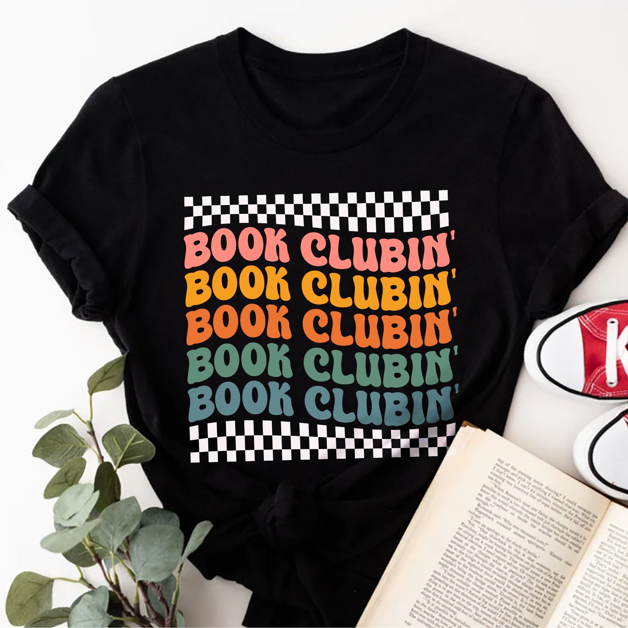 Sandjest Books T-Shirt Book Clubin Gift for Bookworm Book Lover Librarian