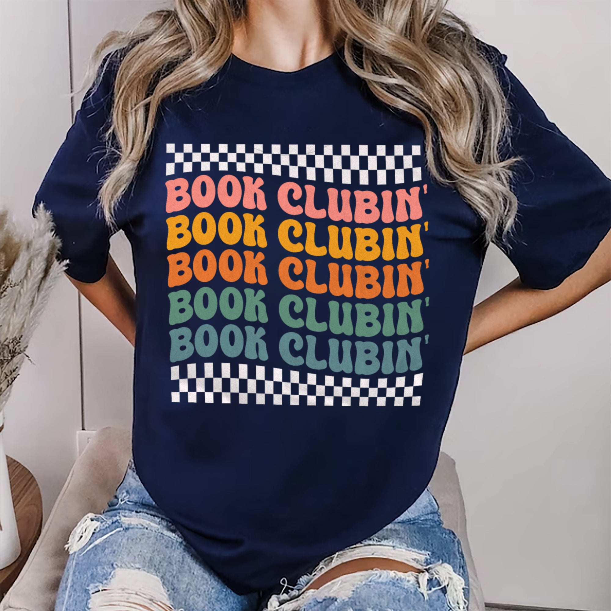 Sandjest Books T-Shirt Book Clubin Gift for Bookworm Book Lover Librarian