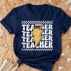 Sandjest Teacher T-Shirt Groovy Style Gift for Teachers Professors