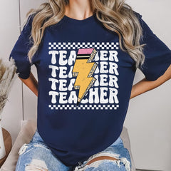 Sandjest Teacher T-Shirt Groovy Style Gift for Teachers Professors