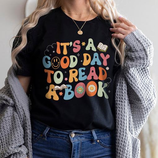 Sandjest Bookworm T-Shirt It’s a Good Day to Read a Book Gift for Women Girl Friend