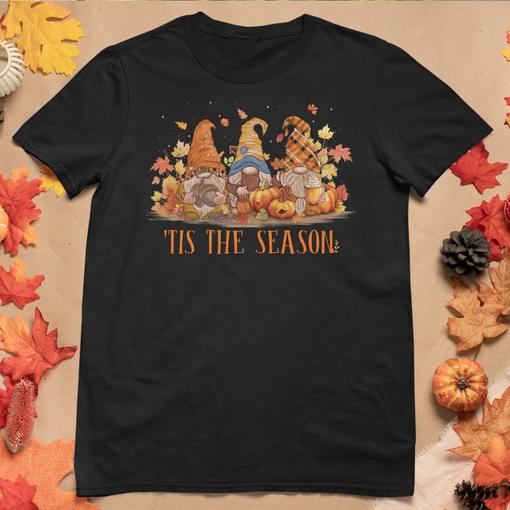 Sandjest Tis The Season Shirt, Gnomes Fall T-Shirt, Cute Gnome Shirt, Fall Gift, Fall Shirt, Gift For Thanksgiving, Thanksgiving Gnome Shirt