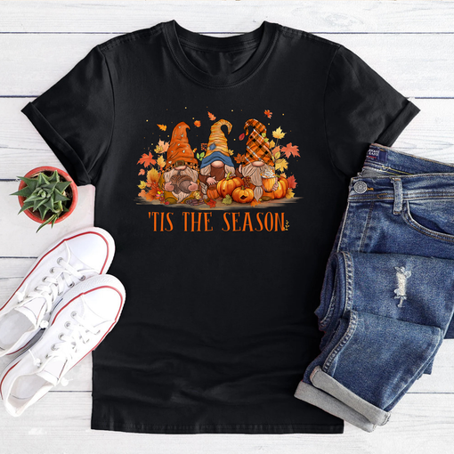 Sandjest Tis The Season Shirt, Gnomes Fall T-Shirt, Cute Gnome Shirt, Fall Gift, Fall Shirt, Gift For Thanksgiving, Thanksgiving Gnome Shirt