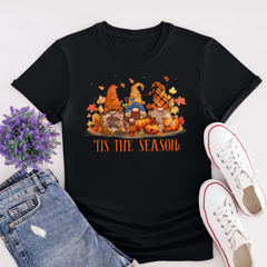Sandjest Tis The Season Shirt, Gnomes Fall T-Shirt, Cute Gnome Shirt, Fall Gift, Fall Shirt, Gift For Thanksgiving, Thanksgiving Gnome Shirt