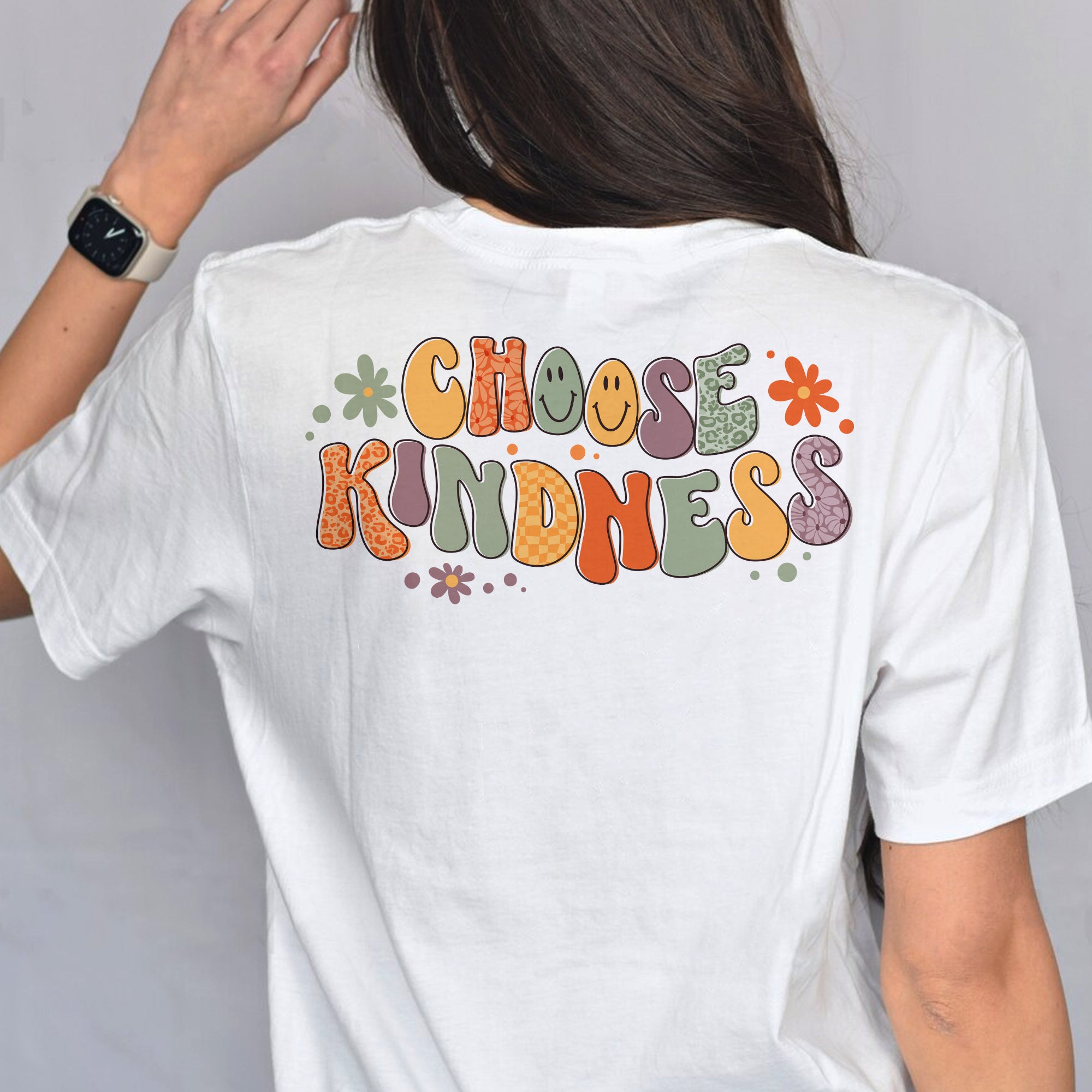 Sandjest Teacher T-Shirt Choose Kindness Retro Style Gift for Teachers