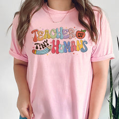 Sandjest Teacher T-Shirt Teacher of Tiny Humans Gift for Teachers Professors