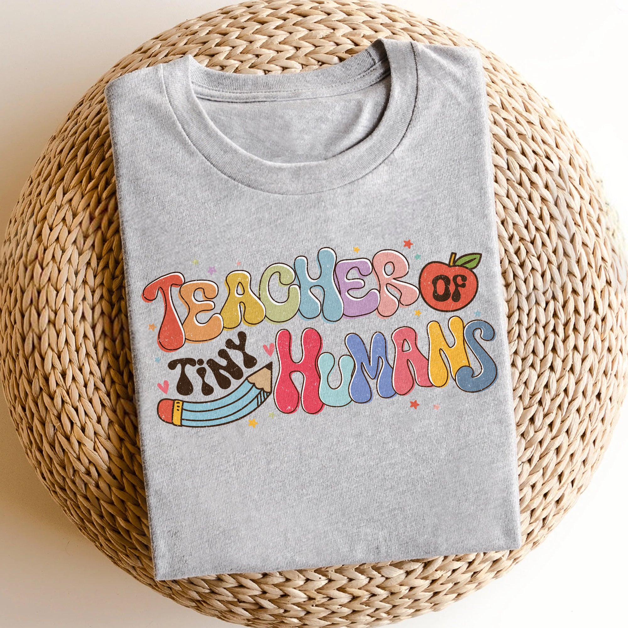 Sandjest Teacher T-Shirt Teacher of Tiny Humans Gift for Teachers Professors