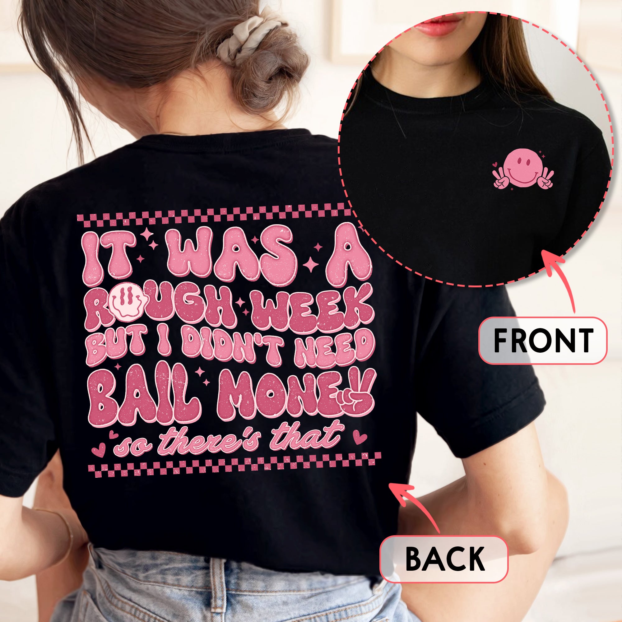 Sandjest Funny T-Shirt It Was a Rough Week Gift for Girl Women Friend