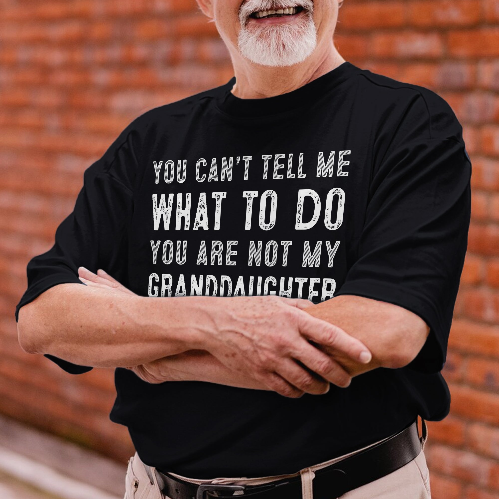 Sandjest Grandpa T-Shirt You Can’t Tell Me What to Do Gift for Papa Grandfather