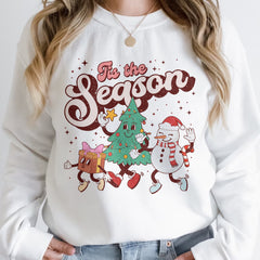 Sandjest Tis The Season Sweatshirt, Christmas Sweatshirt, Merry Christmas Sweatshirt, Christmas Tshirt, Women Christmas T-shirt, Christmas Tee Shirt
