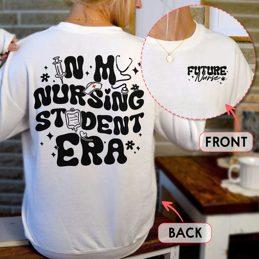 Sandjest Student T-Shirt in My Nursing Student Era Gift for Nurse Student Women Girl