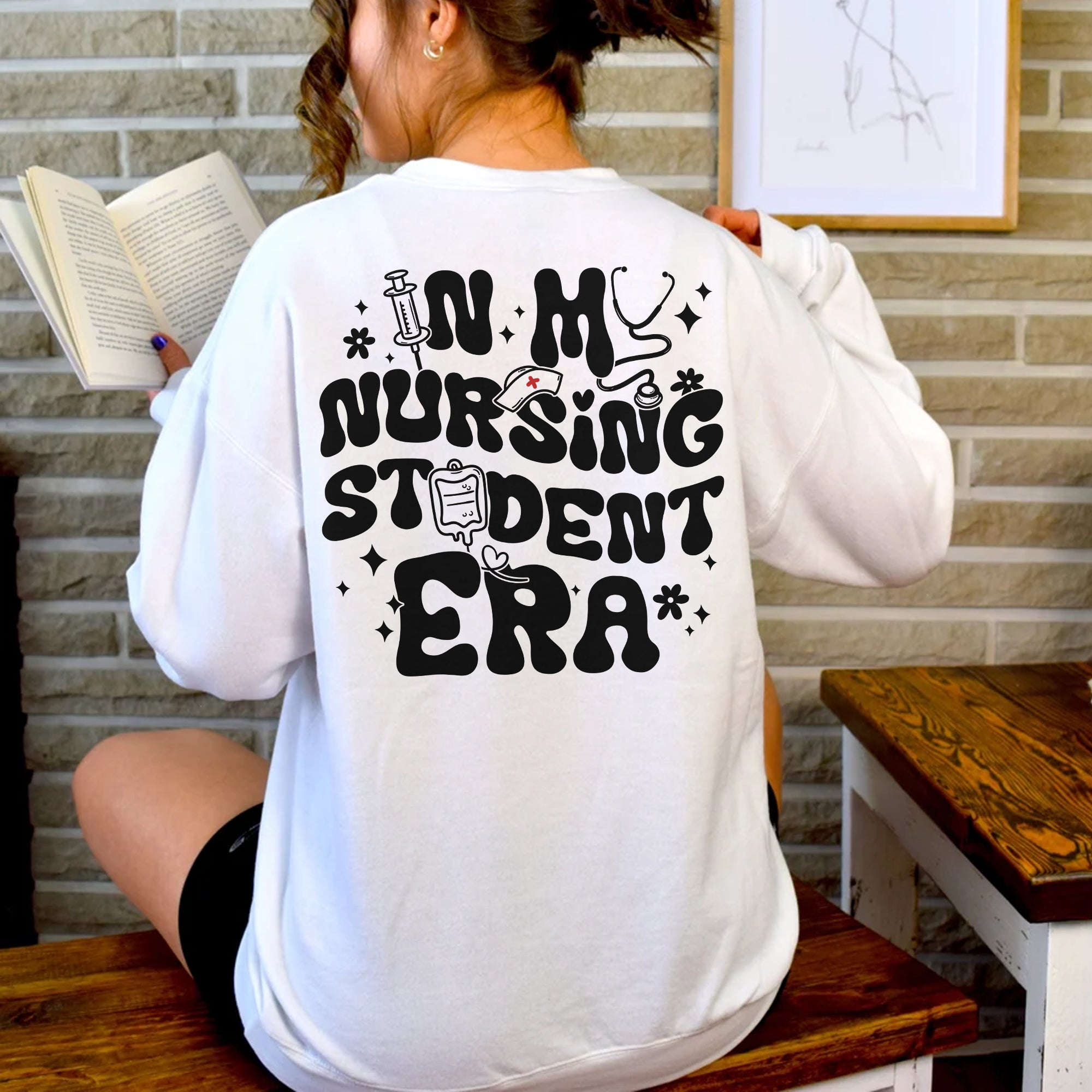 Sandjest Student T-Shirt in My Nursing Student Era Gift for Nurse Student Women Girl