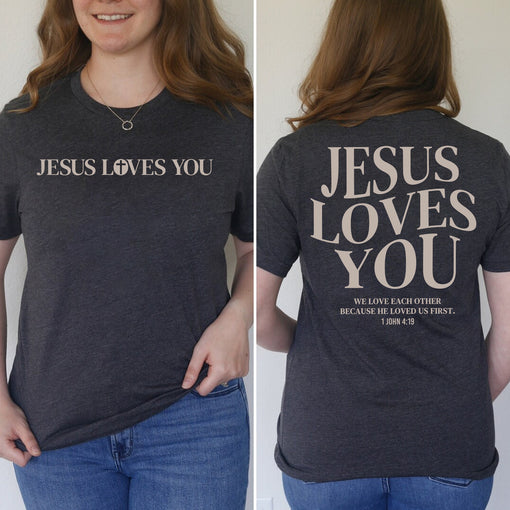 Sandjest Christian T-Shirt Jesus Love You Gift for Women Girl Friends Bible Lover