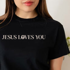 Sandjest Christian T-Shirt Jesus Love You Gift for Women Girl Friends Bible Lover