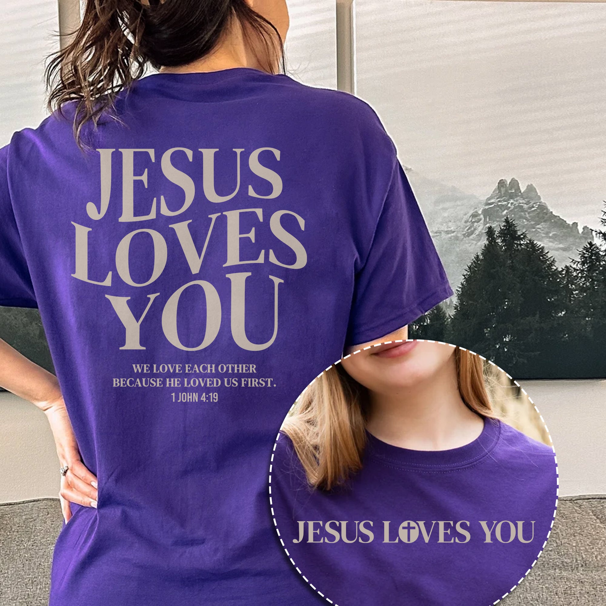 Sandjest Christian T-Shirt Jesus Love You Gift for Women Girl Friends Bible Lover